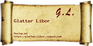 Glatter Libor névjegykártya